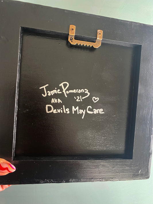 Pink Glitter and Resin Rose mixed media wall art