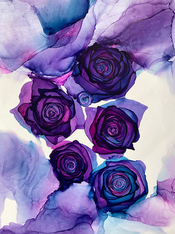 Alcohol Ink Roses