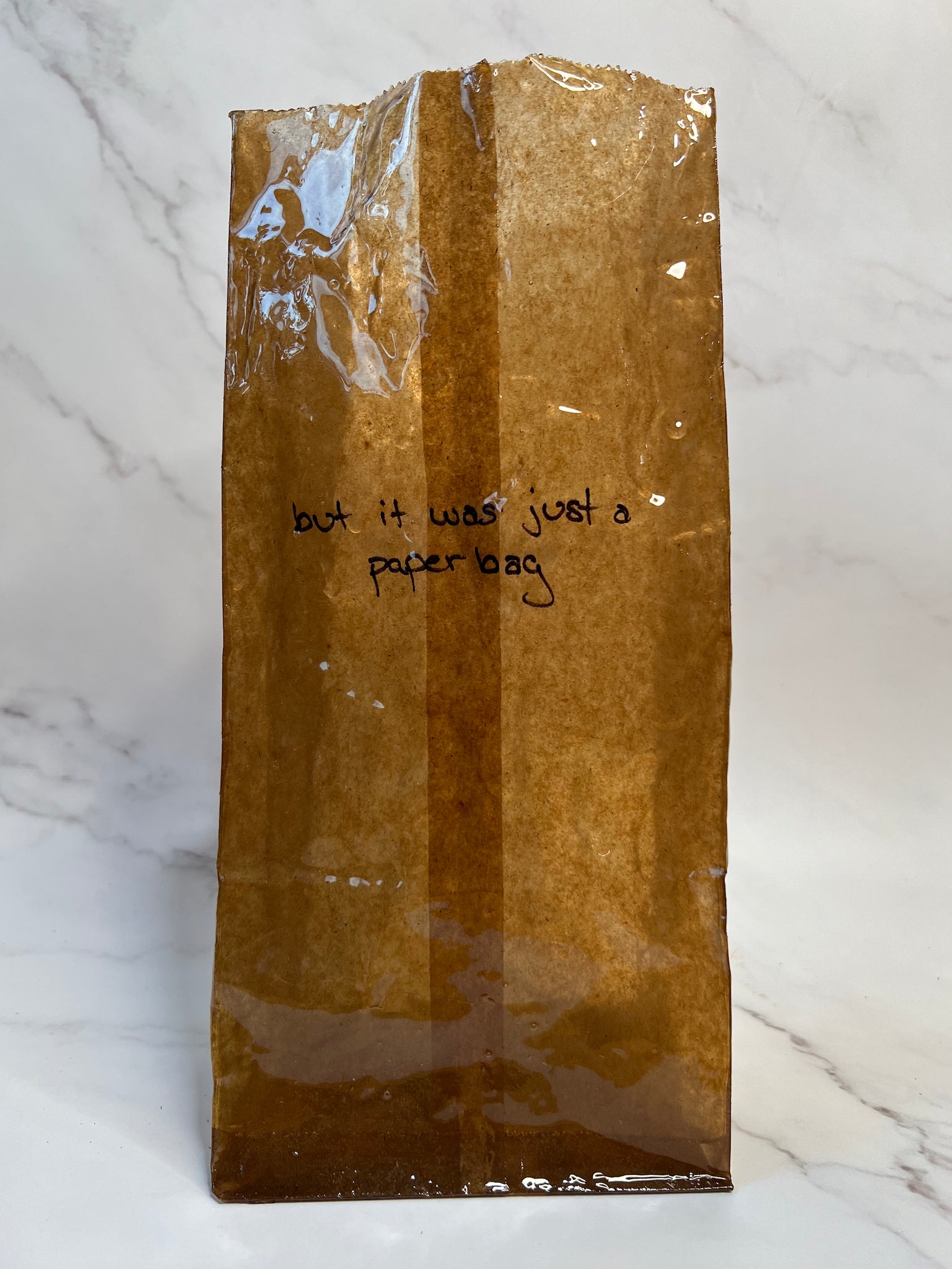 Atlantic City Brown Paper Bag Vase WITH Lyrics on both sides