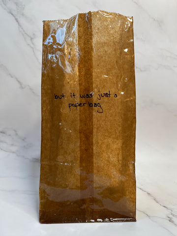 Atlantic City Brown Paper Bag Vase WITH Lyrics on both sides