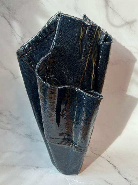 The Jase: Denim and Epoxy Resin Flower Vase 1