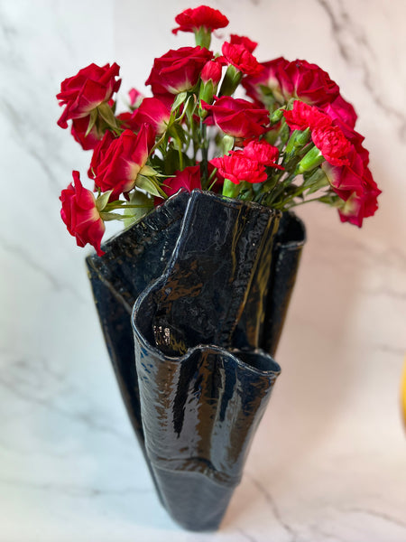 The Jase: Denim and Epoxy Resin Flower Vase 1