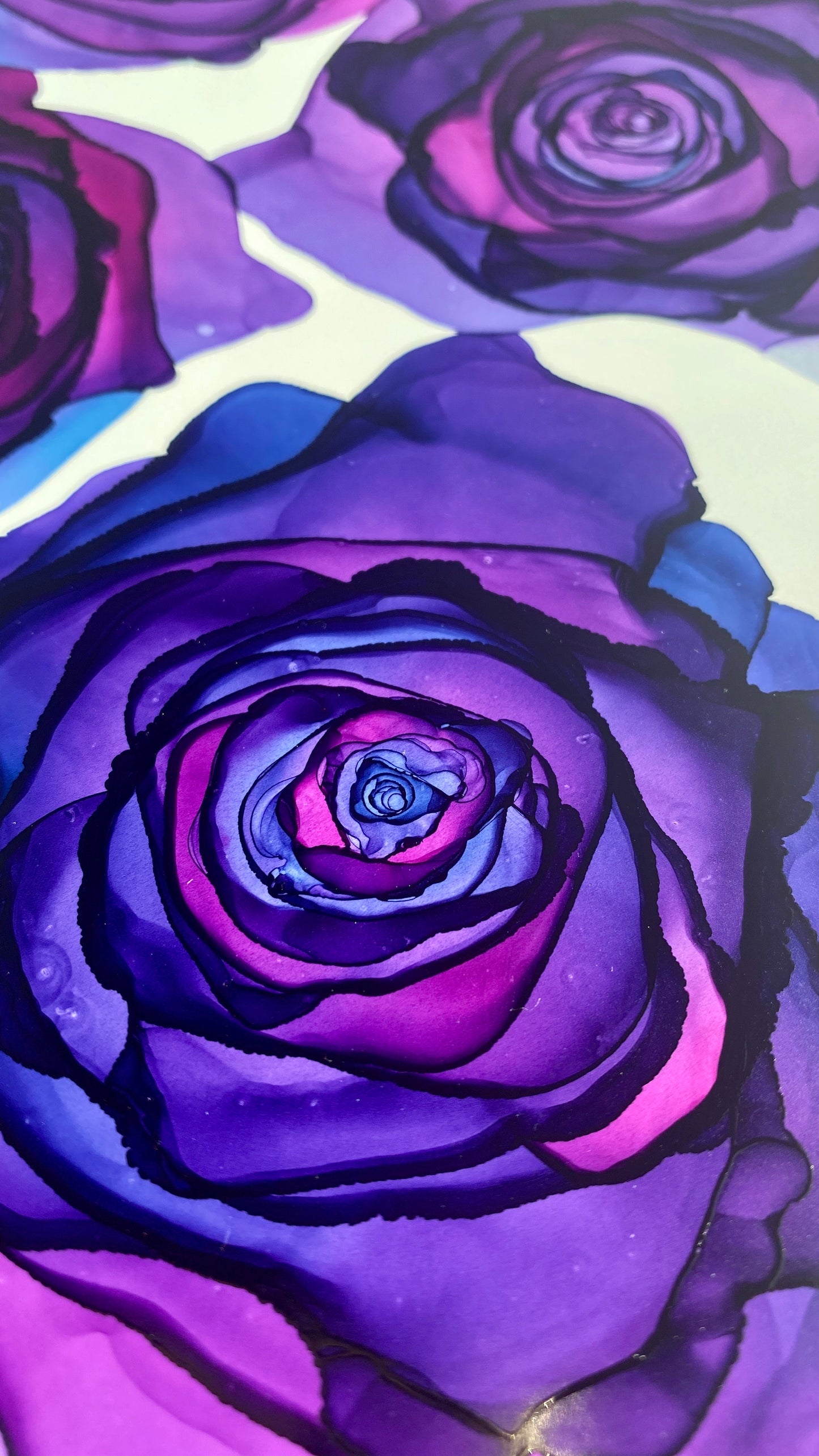 Zoom Private 2 hour Alcohol Ink Rose Course